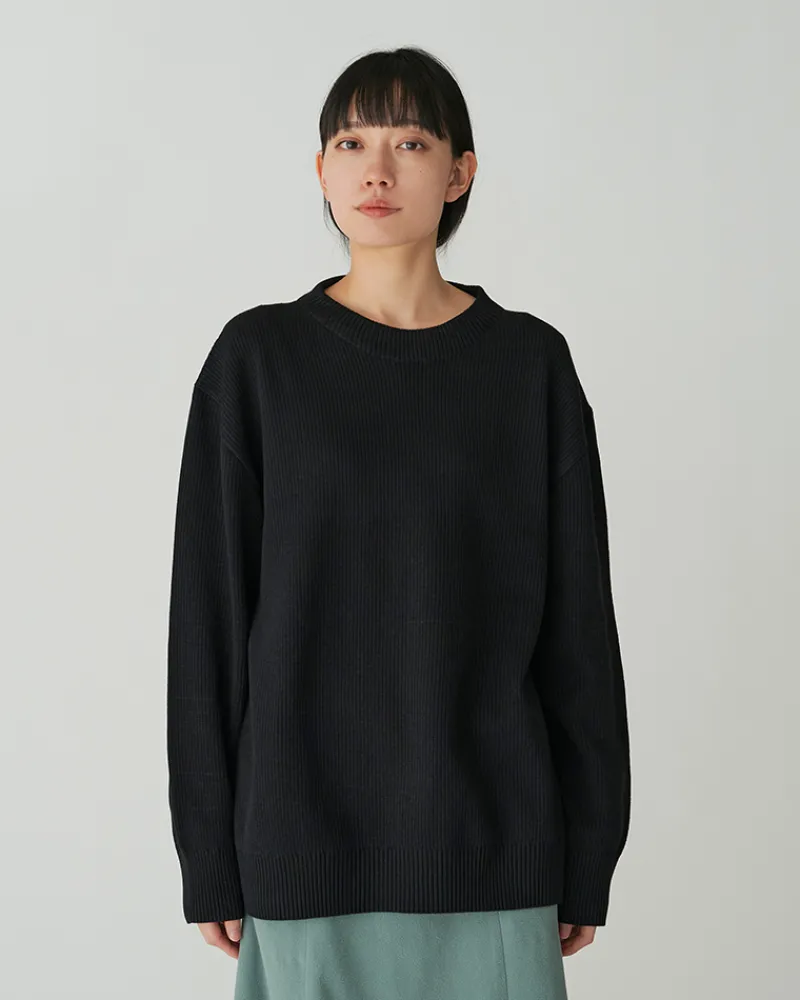 Flash Sale Co/Ny/Pe Knit Crew Neck Tops
