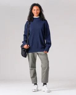 Flash Sale Co/Ny/Pe Knit High Neck Tops