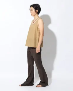 Hot Hand-Woven Cotton Silk Tank Top Tops