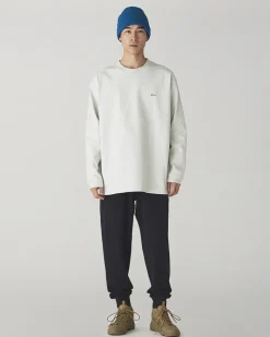 Outlet Heavy Cotton Border Long Sleeve T-Shirt Tops