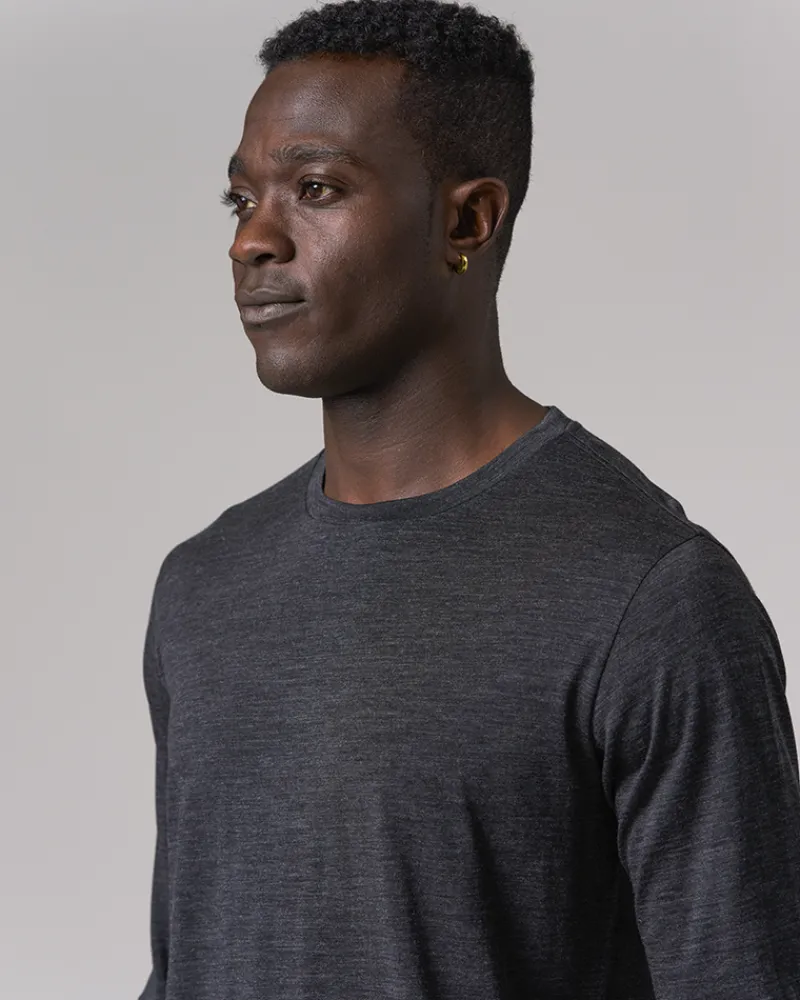Online Merino Wool Long Sleeve T-Shirt Tops