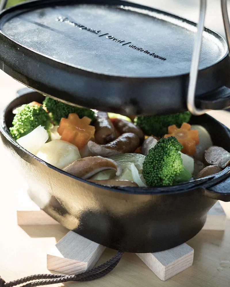 Fashion Micro Oval Takibi For Cooking|Cast Iron