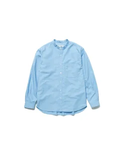Outlet Organic Cotton OX Stand Collar Shirt Tops