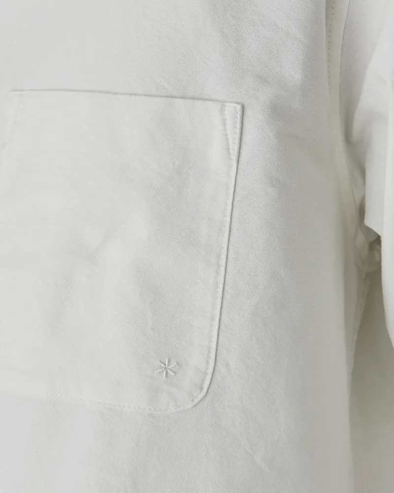 Outlet Organic Cotton OX Stand Collar Shirt Tops