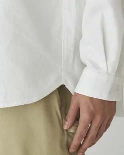 Outlet Organic Cotton OX Stand Collar Shirt Tops