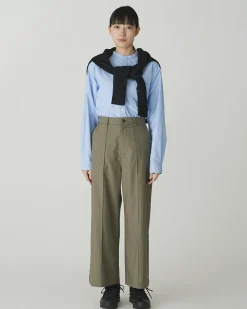 Outlet Organic Cotton OX Stand Collar Shirt Tops