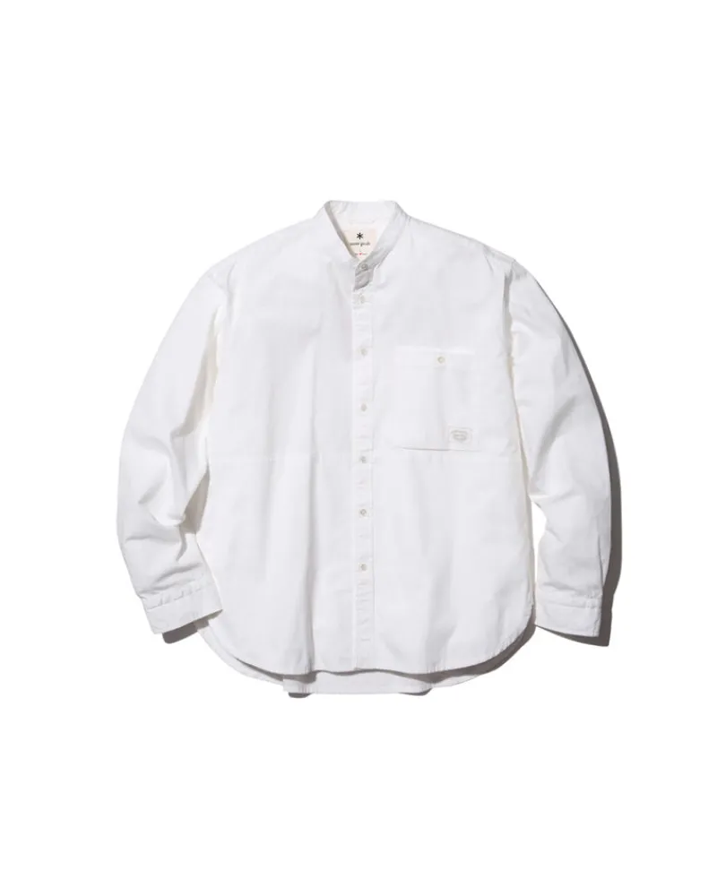 Discount Organic Cotton Poplin Stand-Collar Shirt Tops