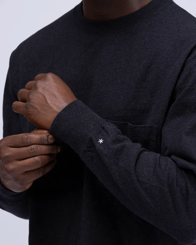 Outlet Recycled Cotton Long Sleeve T-Shirt Tops