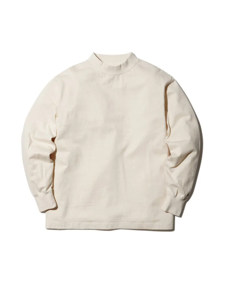 Fashion Recycled Cotton Mockneck Long Sleeve T-Shirt Tops