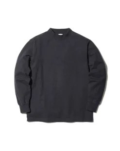 Fashion Recycled Cotton Mockneck Long Sleeve T-Shirt Tops
