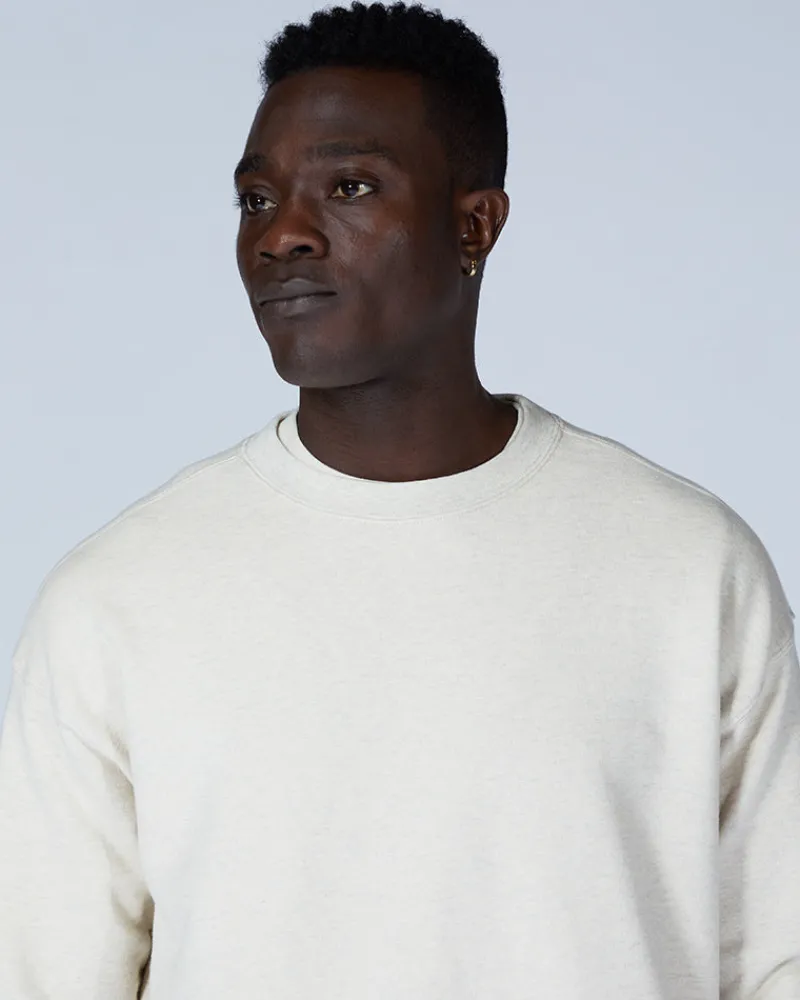 Hot Recycled Cotton Sweat Crewneck Tops