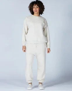 Hot Recycled Cotton Sweat Crewneck Tops