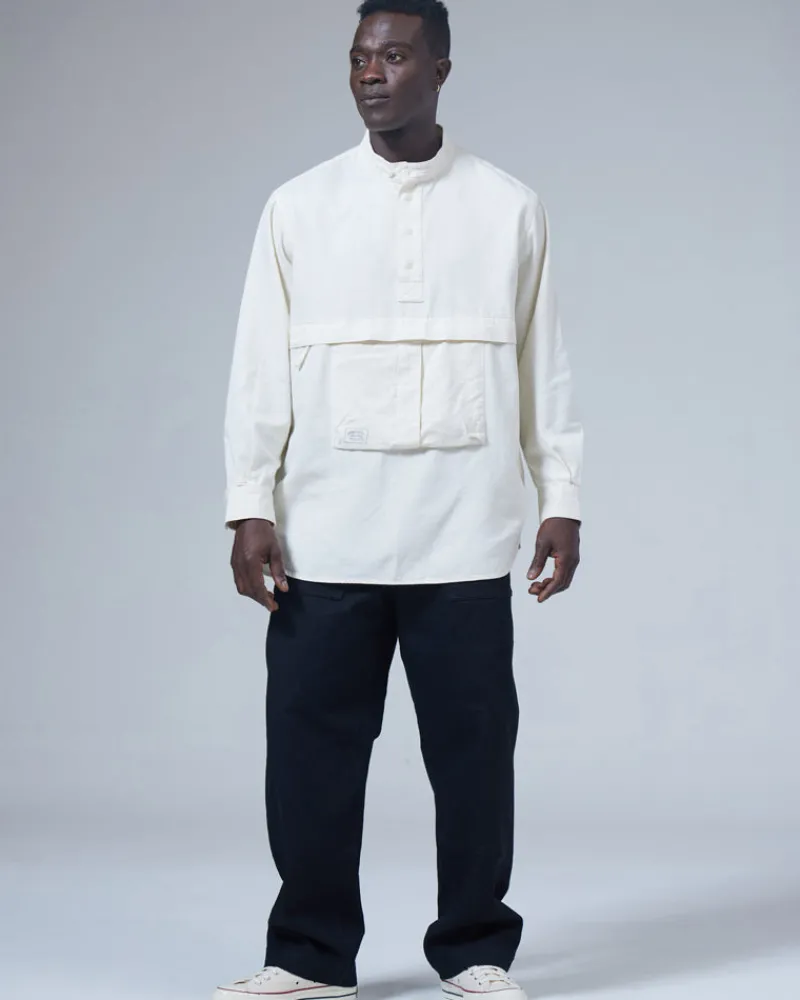 Clearance Takibi Light Denim Utility Pullover Tops